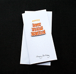 Orange Birthday Cake - Handcrafted Birthday Card - dr18-0003